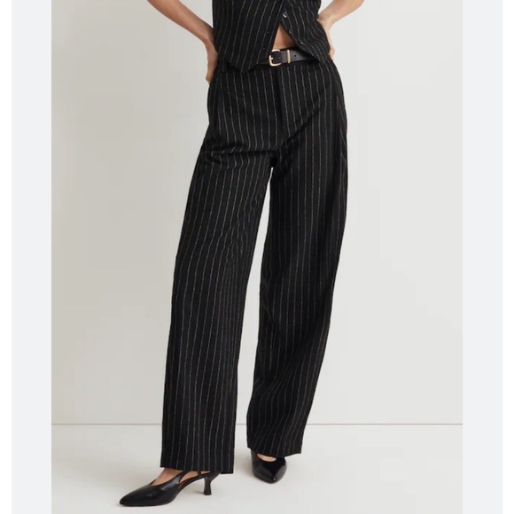 Madewell Pants - NEW Madewell Cargo Pants in Pinstripe Almost Black